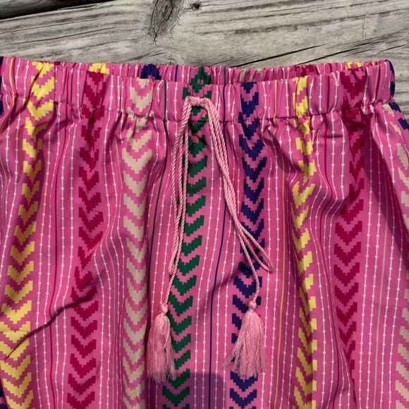 Bright Pink multicolor geo striped Prairie maxi skirt in like new condition. MED - Picture 10 of 15